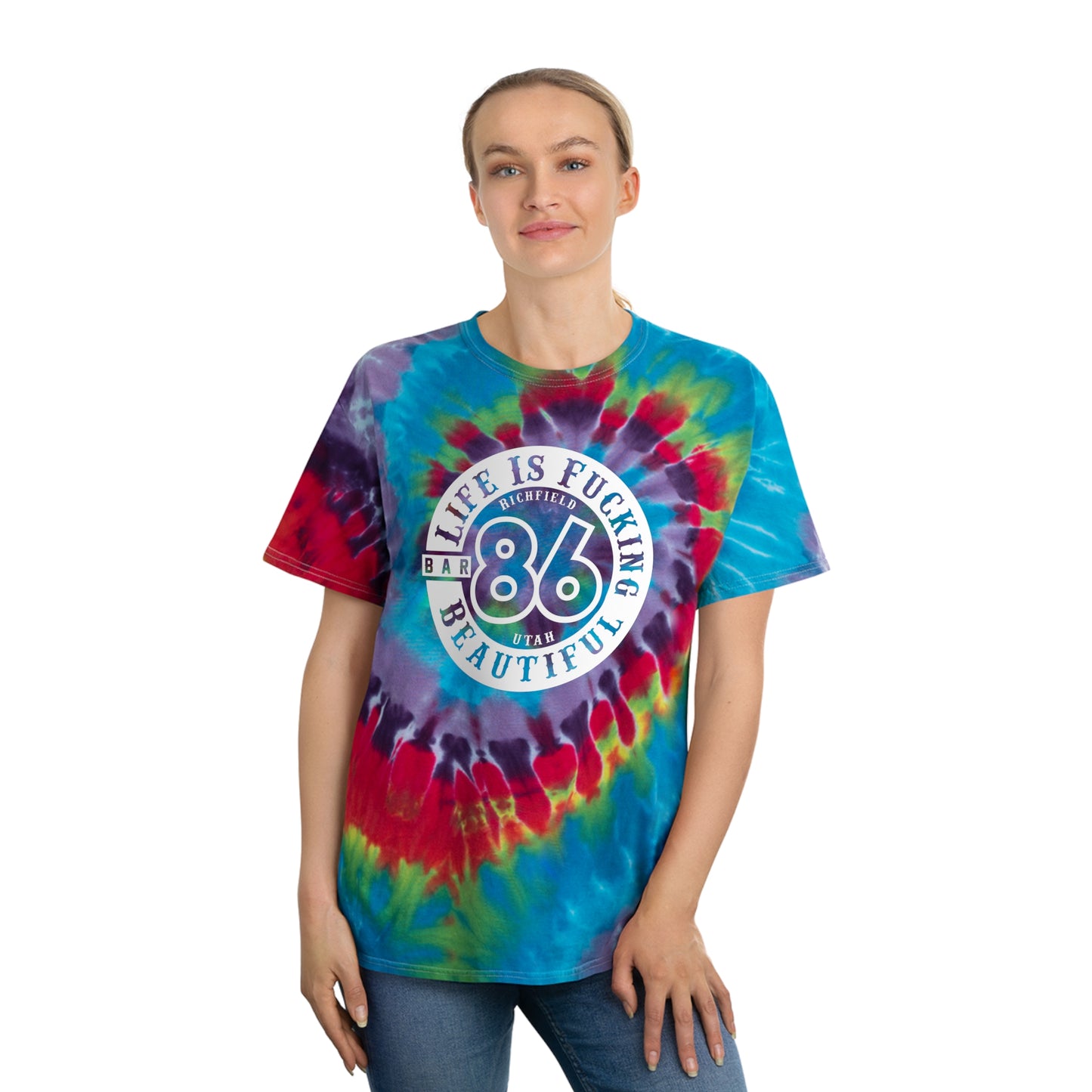 BAR 86 Life is Fucking Beautiful Tie-Dye Tee