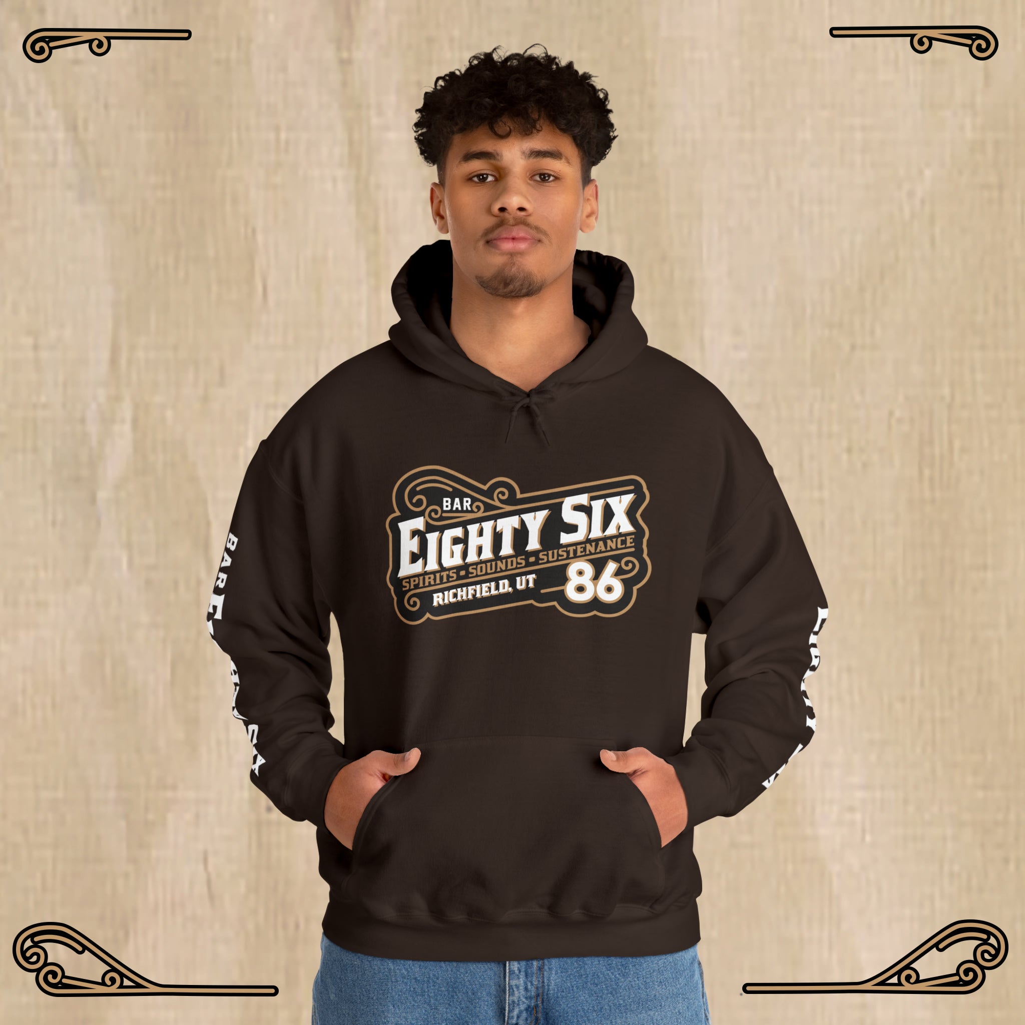 Unisex Logo Hooded Sweatshirt – BAR 86 Merch