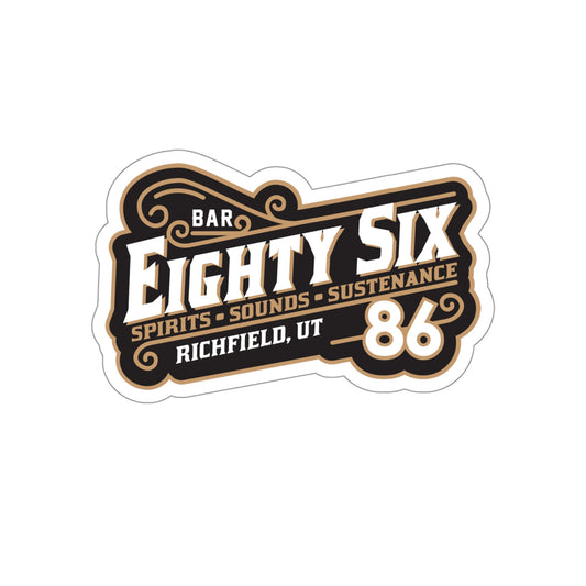 Die-Cut Bar Eighty Six Logo Sticker